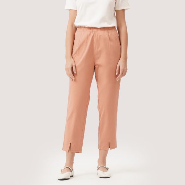 Trousers with Front Slit Detail